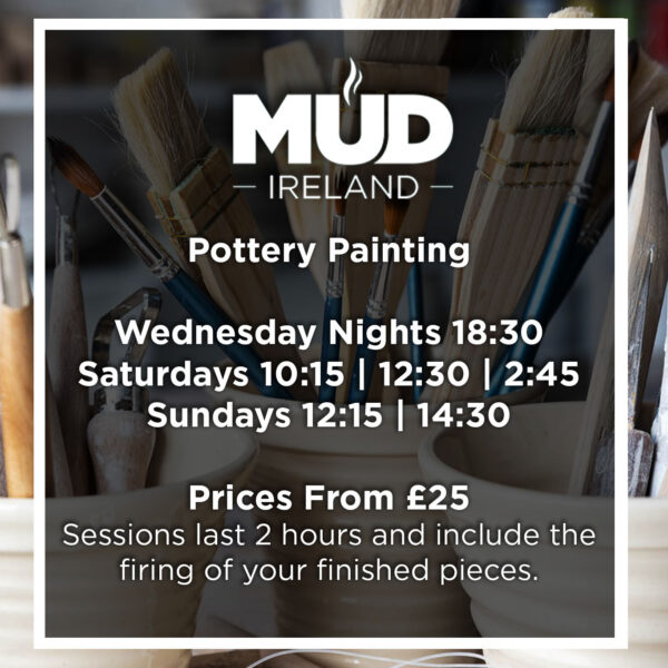 Mud Ireland Pottery painting classes workshop hen do birthday party activity northern Ireland