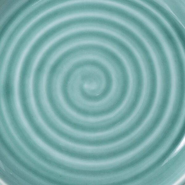 Aquamarine Side Plate Swirl Mud Ireland Handcrafted Irish Pottery Ceramics