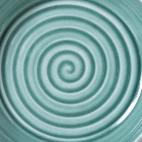 Aquamarine Turquoise Pasta Bowl Swirl Mud Ireland Handcrafted Irish Pottery Ceramics