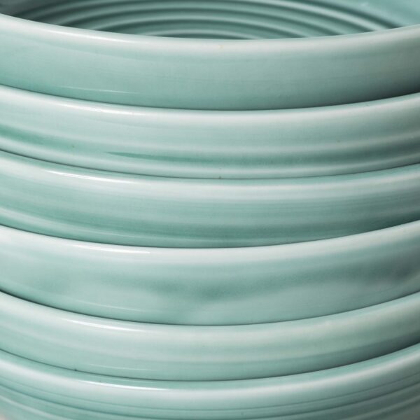 Aquamarine turquoise Pasta Bowl Texture Mud Ireland Handcrafted Irish Pottery Ceramics