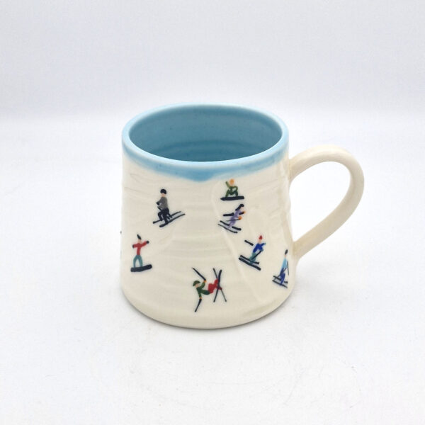 Mud Ireland Pottery Handcrafted Porcelain ski mug hand painted northern ireland