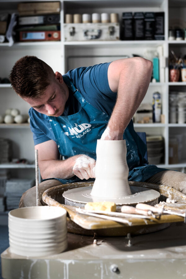 Mud Ireland Pottery Night Class Northern Ireland Ceramics workshop course throwing Vase