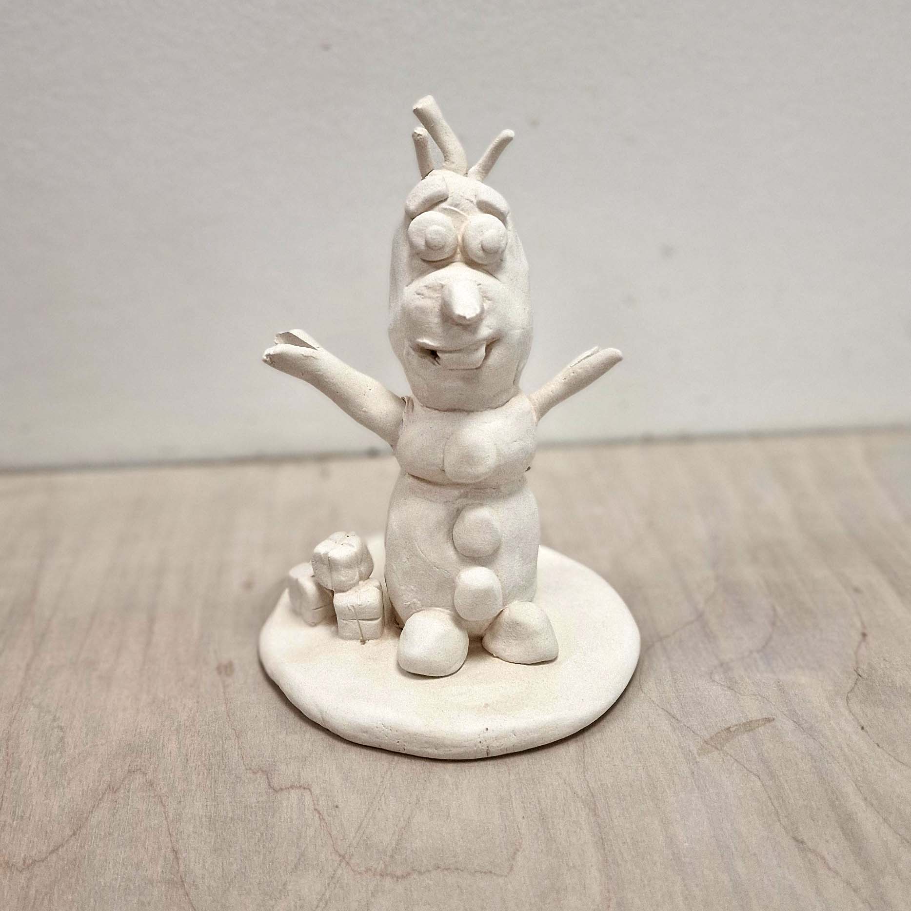 Olaf Sculpture Mud Ireland Pottery Sculpture Workshop