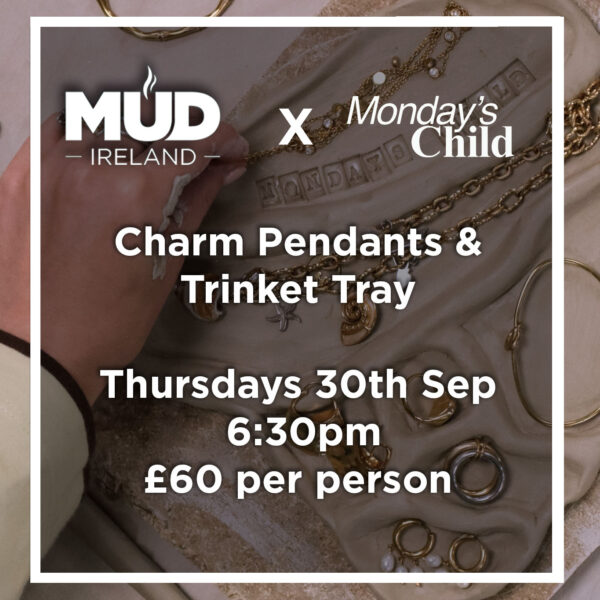 Mondays Child x Mud Ireland Pottery Charm Pendants and Trinket Tray